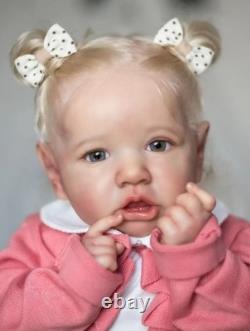 19in Fully Assembled Lifelike Girl Reborn Baby Doll Rooted Hair Painted Toy Gift