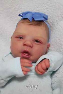 19in Lifelike Reborn Baby Doll Estella Painted Hair Cloth Body Newborn Kids Gift