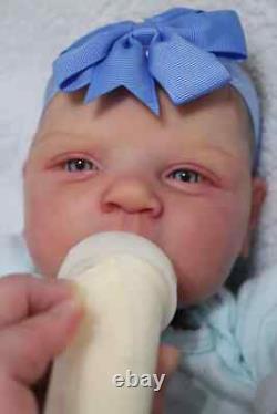 19in Lifelike Reborn Baby Doll Estella Painted Hair Cloth Body Newborn Kids Gift