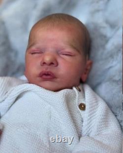 19in Realistic Asleep Reborn Baby Doll Painted Hair Gender Neutral DIY Toy Gifts