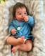 19in Realistic Gender Neutral Newborn Baby Reborn Doll Rooted Hair Kids Toy Gift