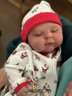 19in Realistic Reborn Baby Dolls Lifelike Newborn Full Body Silicone Vinyl Boy