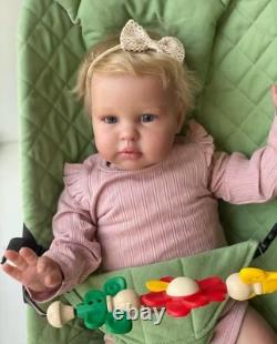 19in Realistic Toddler Reborn Baby Doll Soft Vinyl Rooted Hair Handmade Toy Gift