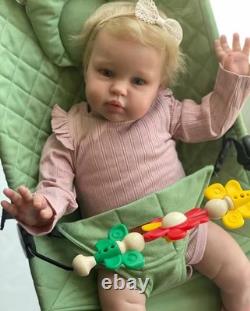 19in Realistic Toddler Reborn Baby Doll Soft Vinyl Rooted Hair Handmade Toy Gift