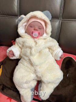 19in Weighted Lifelike Reborn Doll Asleep Newborn Baby Handmade Art Figures Toys