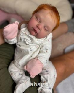 19in Weighted Reborn Baby Doll Realistic Newborn Boy Girl Hand-Rooted Hair Gifts