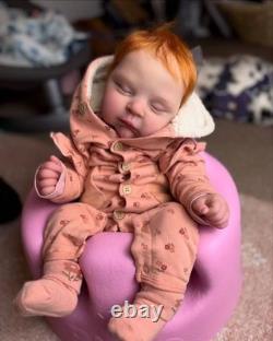 19in Weighted Reborn Baby Doll Realistic Newborn Boy Girl Hand-Rooted Hair Gifts
