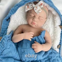 19in silicone girl doll reborn doll Christmas gift sleeping baby doll handmade