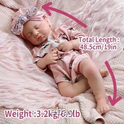 19in silicone girl doll reborn doll Christmas gift sleeping baby doll handmade