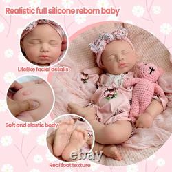 19in silicone girl doll reborn doll Christmas gift sleeping baby doll handmade