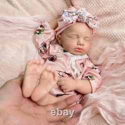 19in silicone girl doll reborn doll Christmas gift sleeping baby doll handmade
