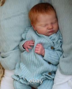 19inch Completed Sleeping Reborn Baby Doll Newborn Boy Girl Rooted Hair Toy Gift