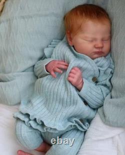 19inch Completed Sleeping Reborn Baby Doll Newborn Boy Girl Rooted Hair Toy Gift