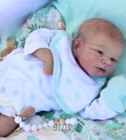 19inch Fully Assembled Newborn Baby Reborn Doll Painted Hair Handmade DIY Gifts