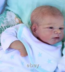 19inch Fully Assembled Newborn Baby Reborn Doll Painted Hair Handmade DIY Gifts