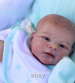 19inch Fully Assembled Newborn Baby Reborn Doll Painted Hair Handmade DIY Gifts
