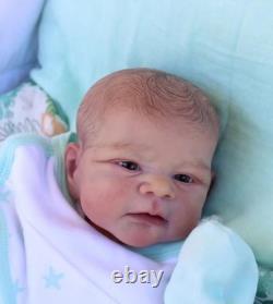 19inch Fully Assembled Newborn Baby Reborn Doll Painted Hair Handmade DIY Gifts