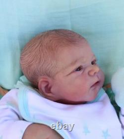 19inch Fully Assembled Newborn Baby Reborn Doll Painted Hair Handmade DIY Gifts
