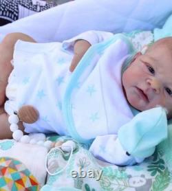 19inch Fully Assembled Newborn Baby Reborn Doll Painted Hair Handmade DIY Gifts