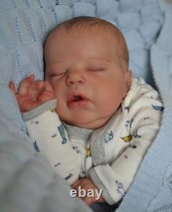 19inch Realistic Asleep Toddler Reborn Doll Painted Hair Soft Vinyl Collect Gift