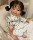 19inch Weighted Reborn Baby Doll Artist Painted Girl Hand-Rooted Hair Xmas Gift