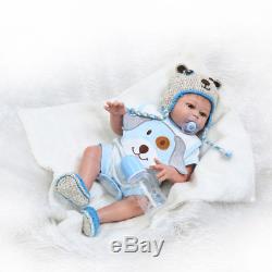 1Pair (Boy+Girl) 20 Twins Reborn Doll Full Body Silicone Great Gifts for Kids