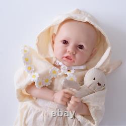 20'' Adorable Reborn Baby GIRL Full Body Silicone Doll Kids Playmate Toys