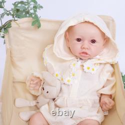 20'' Adorable Reborn Baby GIRL Full Body Silicone Doll Kids Playmate Toys