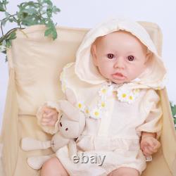 20'' Adorable Reborn Baby GIRL Full Body Silicone Doll Kids Playmate Toys