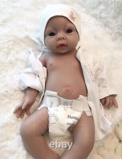 20 Full Body Silicone Reborn Baby Boy 6.8 lbs Newborn Doll Soft Blue Eyes Gift