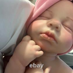 20 Full Body Silicone Reborn Doll Soft Flexible Newborn Girl Dolls with Clothes