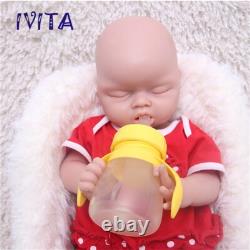 20'' IVITA Eyes Closed Silicone Reborn Doll Handmade Baby Girl Mouth Open
