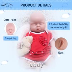20'' IVITA Eyes Closed Silicone Reborn Doll Handmade Baby Girl Mouth Open