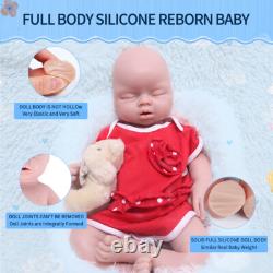 20'' IVITA Eyes Closed Silicone Reborn Doll Handmade Baby Girl Mouth Open
