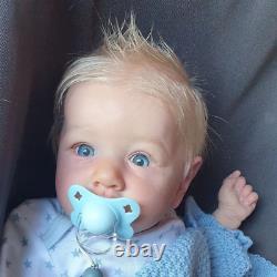 20 Inch Real Reborn Baby Doll Painted 3D Skin Handmade Rooted Hair Newborn Dolls