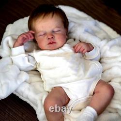 20 Newborn Sleeping Reborn Baby Dolls Girls Silicone Cloth Body Realistic Doll