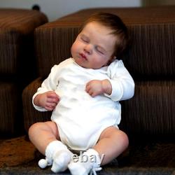 20 Newborn Sleeping Reborn Baby Dolls Girls Silicone Cloth Body Realistic Doll