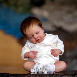 20 Newborn Sleeping Reborn Baby Dolls Girls Silicone Cloth Body Realistic Doll