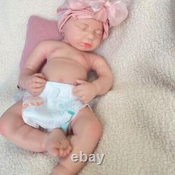 20 Painted Full Silicone Reborn Baby Doll Soft Silicone Newborn Girl Kits 6.8lb