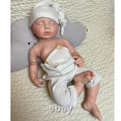 20 Painted Full Silicone Reborn Baby Doll Soft Silicone Newborn Girl Kits 6.8lb