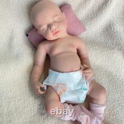 20 Painted Full Silicone Reborn Baby Doll Soft Silicone Newborn Girl Kits 6.8lb