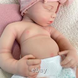 20 Painted Full Silicone Reborn Baby Doll Soft Silicone Newborn Girl Kits 6.8lb