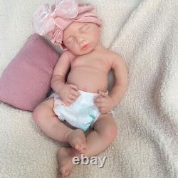 20 Painted Full Silicone Reborn Baby Doll Soft Silicone Newborn Girl Kits 6.8lb