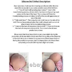 20 Painted Full Silicone Reborn Baby Doll Soft Silicone Newborn Girl Kits 6.8lb