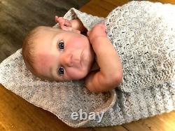 20 REALISTIC REBORN BABY BOY DOLL LIFELIKE SIGNED 190/1000 by ADRIE STOETE