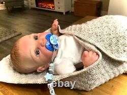 20 REALISTIC REBORN BABY BOY DOLL LIFELIKE SIGNED 190/1000 by ADRIE STOETE