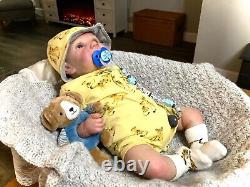 20 REALISTIC REBORN BABY BOY DOLL LIFELIKE SIGNED 190/1000 by ADRIE STOETE