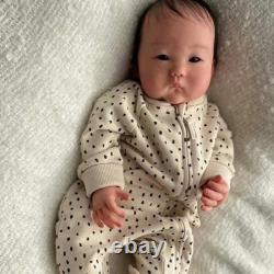 20 Real Newborn Finished Reborn Baby Doll Rooted Hair Cloth Body Handmade Gift