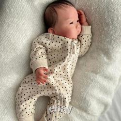 20 Real Newborn Finished Reborn Baby Doll Rooted Hair Cloth Body Handmade Gift