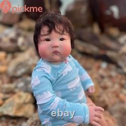 20 Reborn Baby Doll Asian Face Single Eyelid Short Hair Cloth Body Fat Baby 20 Reborn Baby Doll Asian Face Single Eyelid Short Hair Cloth Body Fat Baby